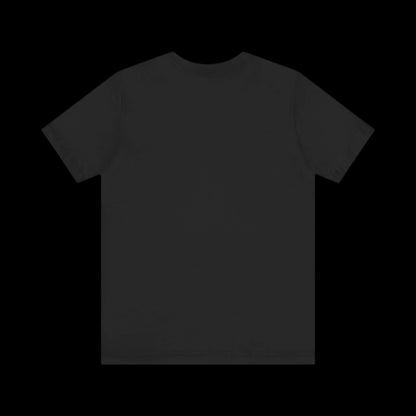 A plain black t-shirt, made from 100% cotton, is displayed against a solid black background. It features a front view with short sleeves and a classic round neckline, embracing the timeless style of a retro vintage tee with no visible design or patterns.